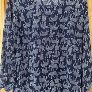 Mix, elephant blouse, navy, size XL